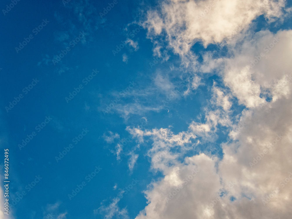 Obraz premium Clouds, sky, moon