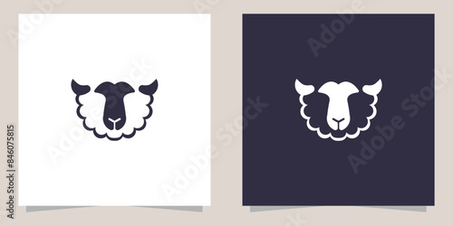 goat logo design vector