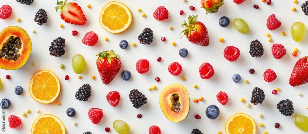 Fruit-filled White Background Fruit-filled White Background