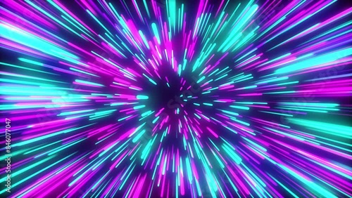 Neon Glow Lines Looping Background