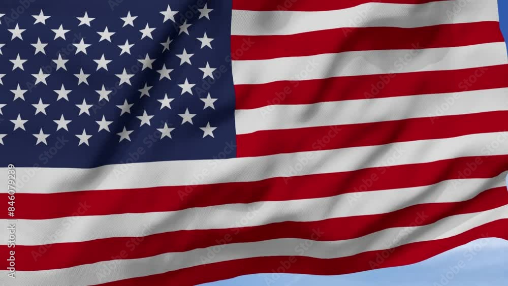 United States Flag Waving Zoom in United States Flag Waving Zoom in