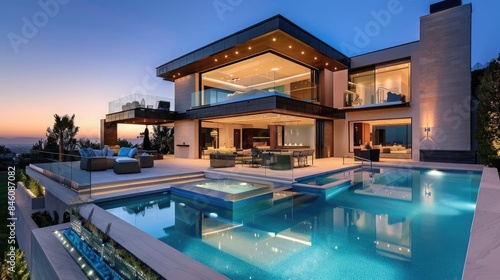 Luxury contemporary mansion with pool © Ammar