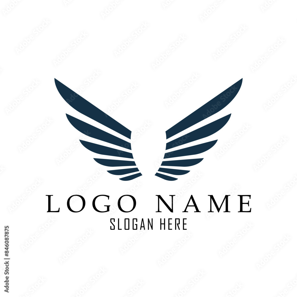 simple wings logo suitable for freedom, fly, company and business simple wings logo suitable for freedom, fly, company and business