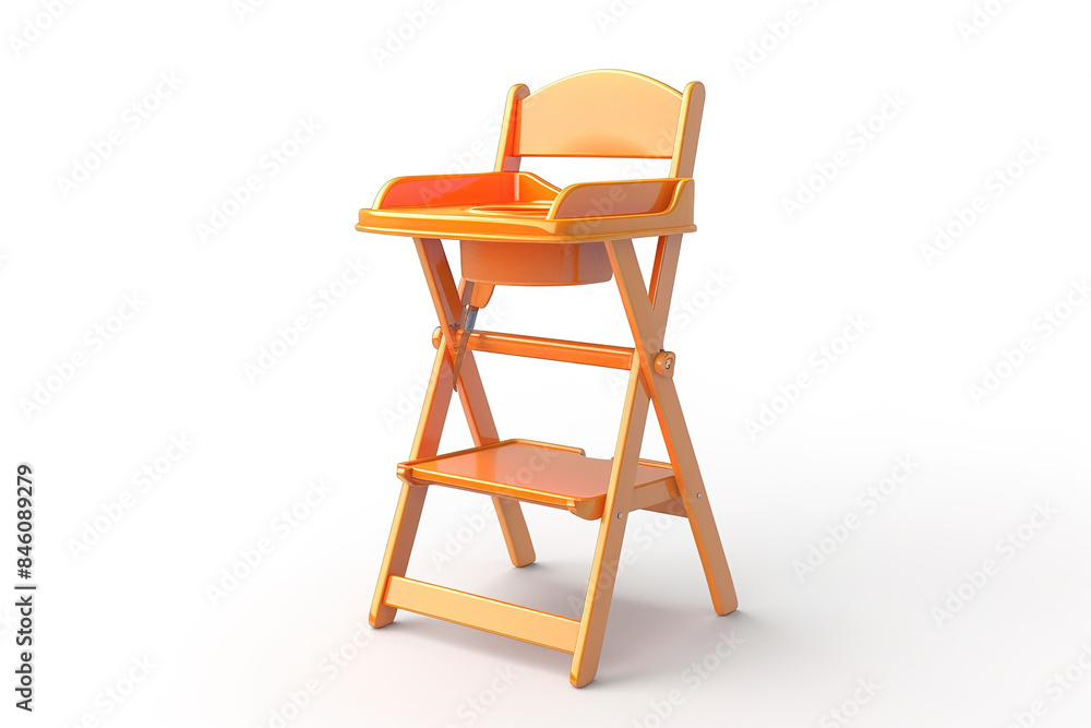 Baby High Chair Isolated on a White Background Infant Feeding Seat Adjustable Safety Straps Comfortable Toddler Dining Chair Durable Easy Clean Modern Design Baby High Chair Isolated on a White Background Infant Feeding Seat Adjustable Safety Straps Comfortable Toddler Dining Chair Durable Easy Clean Modern Design