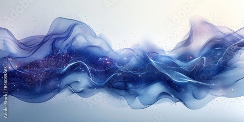 White background, Blue lines, Gradual change, Scientific and technological sense, Fluency © paisorn