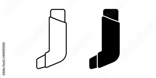 inhaler icon set isolated on white background