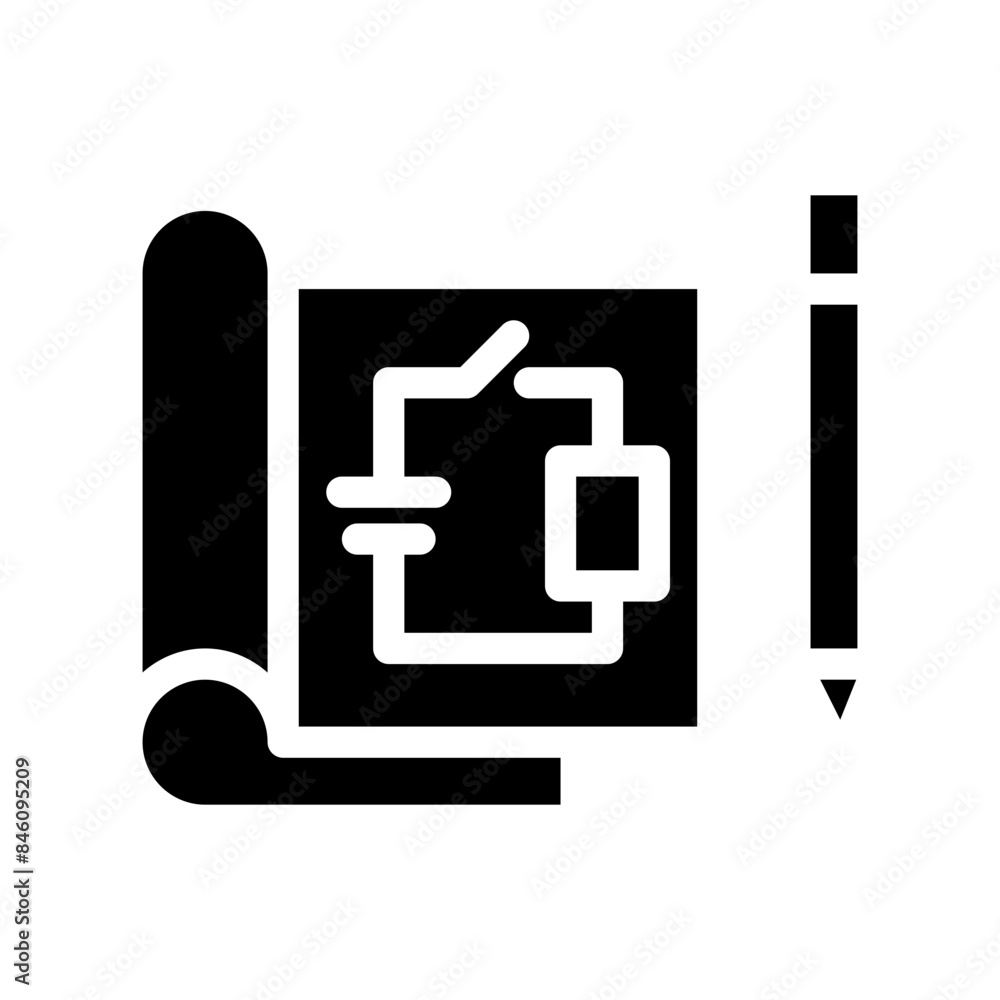 Obraz premium circuit diagram icon