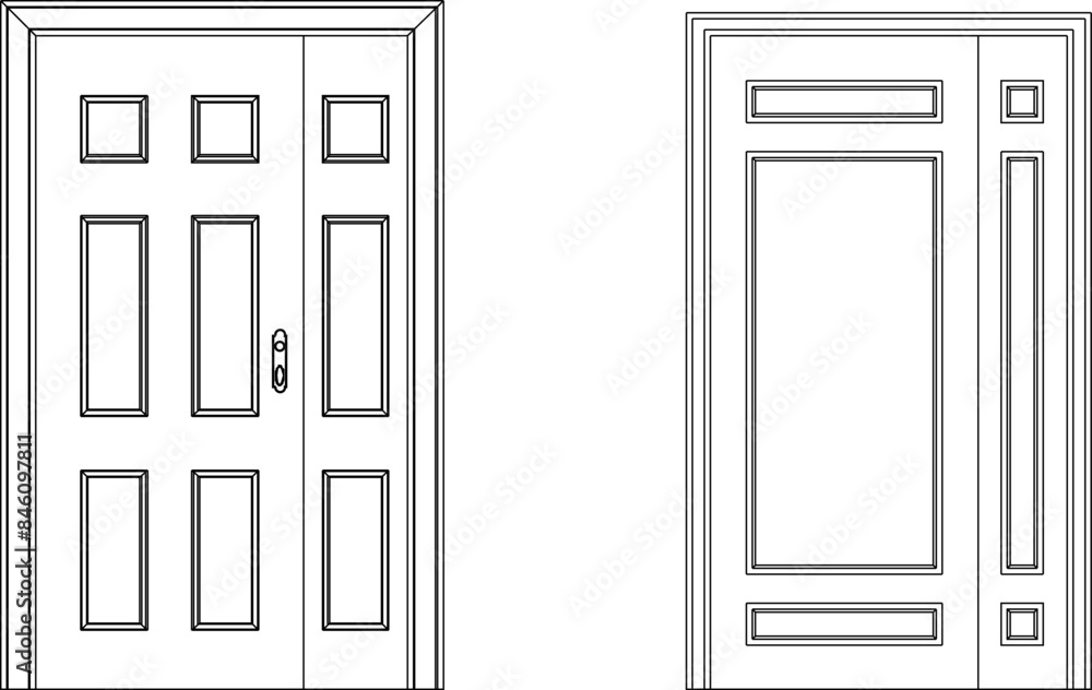 Sketch vector illustration drawing design detail of old classic vintage ethnic European traditional door Sketch vector illustration drawing design detail of old classic vintage ethnic European traditional door