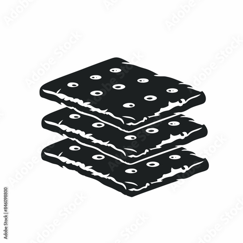 crackers silhouette isolated on white