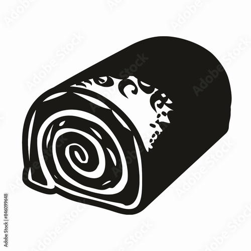 Swiss Roll Cake Silhouette