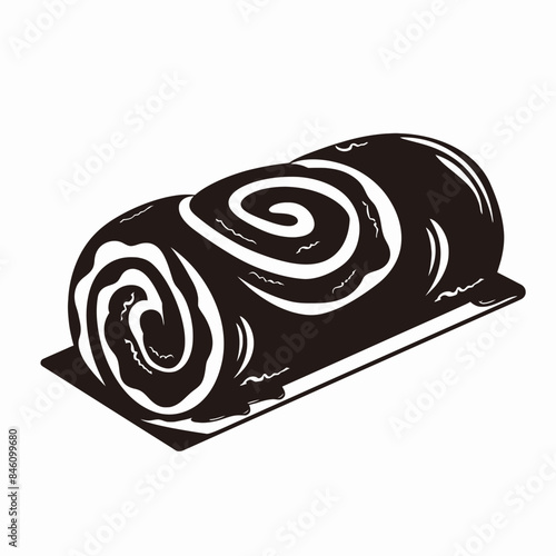 Swiss Roll Cake Silhouette