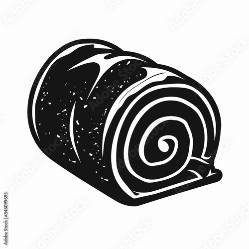 Swiss Roll Cake Silhouette