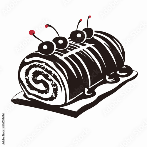 Swiss Roll Cake Silhouette
