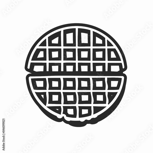 Waffle Silhouette Illustration