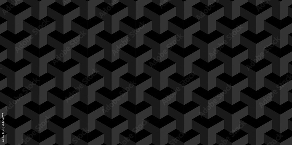 Vector of cube geometric pattern grid backdrop triangle background. Abstract cube geometric tile and mosaic wall or grid backdrop hexagon technology. black or gray geometric block cube structure. Vector of cube geometric pattern grid backdrop triangle background. Abstract cube geometric tile and mosaic wall or grid backdrop hexagon technology. black or gray geometric block cube structure.