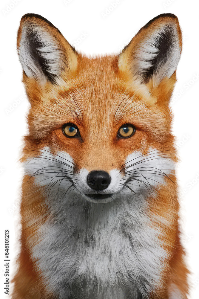 Fototapeta premium Isolated PNG Cute Fox Wildlife, GENERATIVE AI