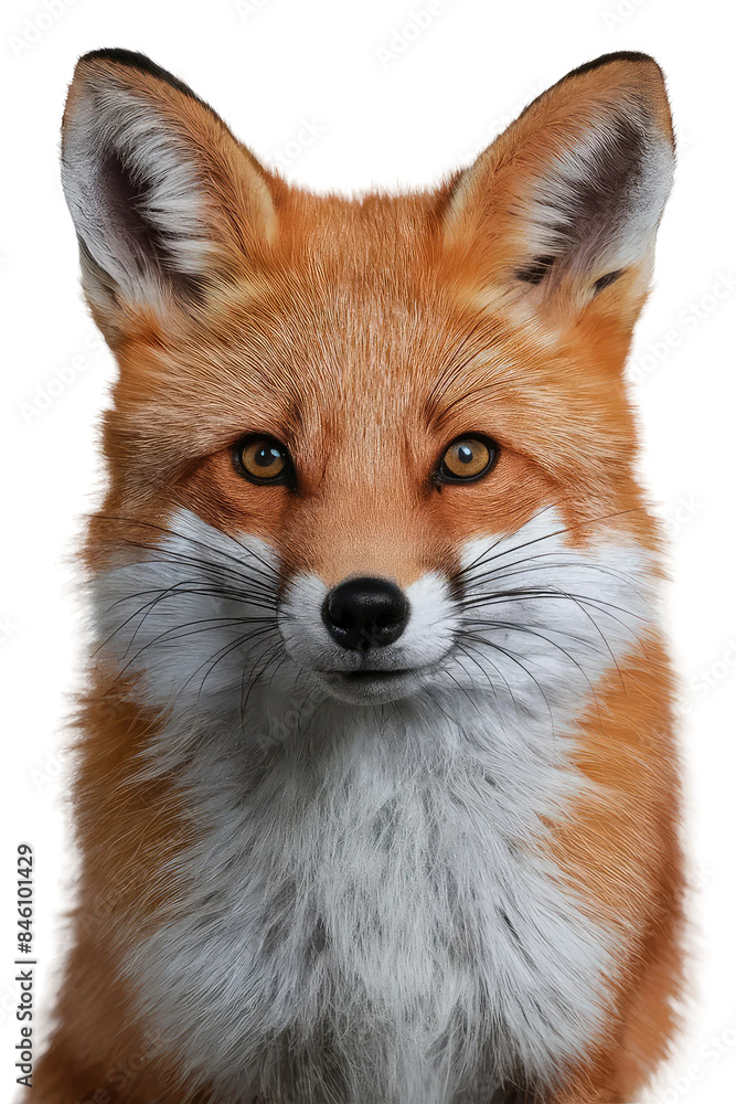 Fototapeta premium Isolated PNG Cute Fox Wildlife, GENERATIVE AI