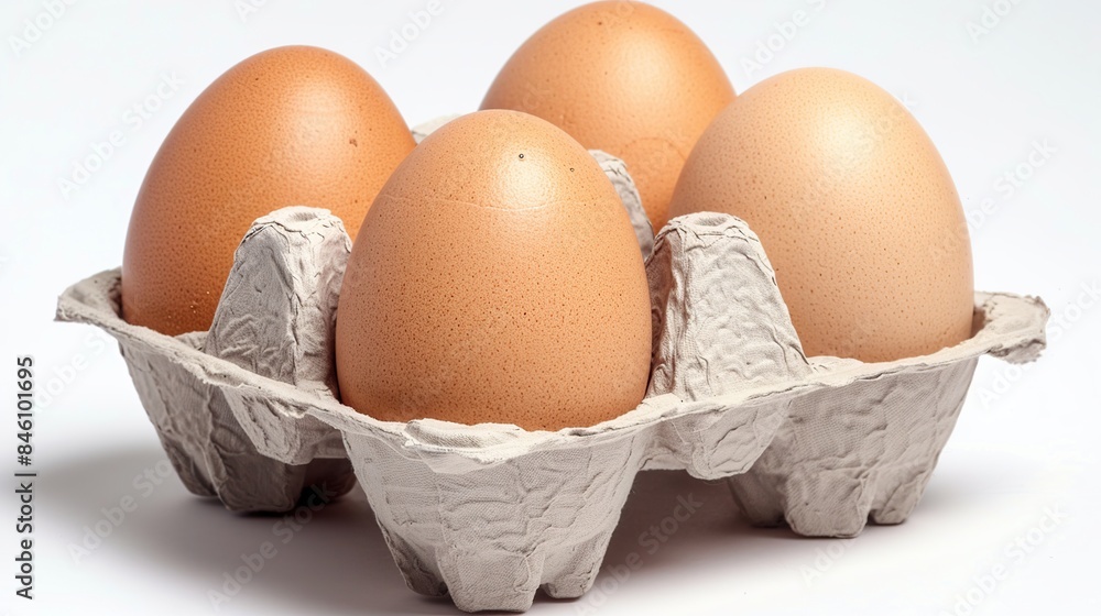 Eggs isolated on white background. Generative Ai Eggs isolated on white background. Generative Ai