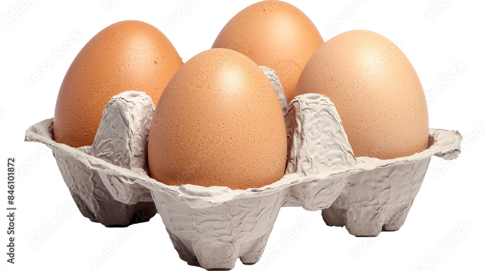 Eggs isolated on white background. Generative Ai Eggs isolated on white background. Generative Ai