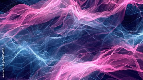 Streamlines Blue and pink streamlined data flows intertwining, HD