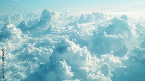 Cloudy landscape in the sky. generative ai