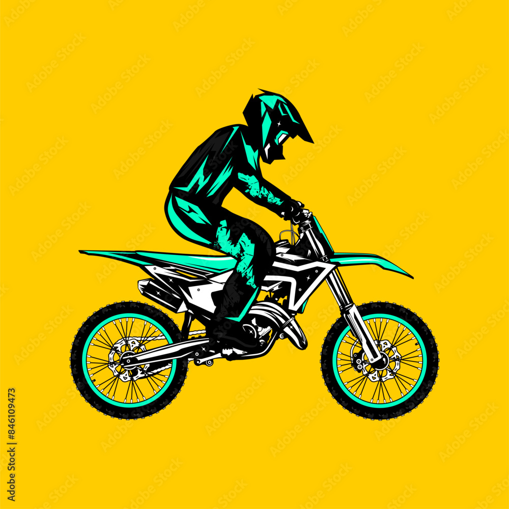 motocross rider side view vector illustration motocross rider side view vector illustration
