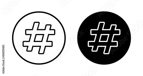 Hashtag icon vector isolated on white background. hashtag vector icon