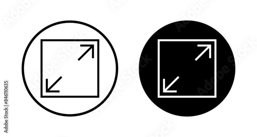 Free Download Fullscreen Icon vector isolated on white background. Expand to full screen icon. Fullscreen sign icon. Arrows symbol - GFXLoad