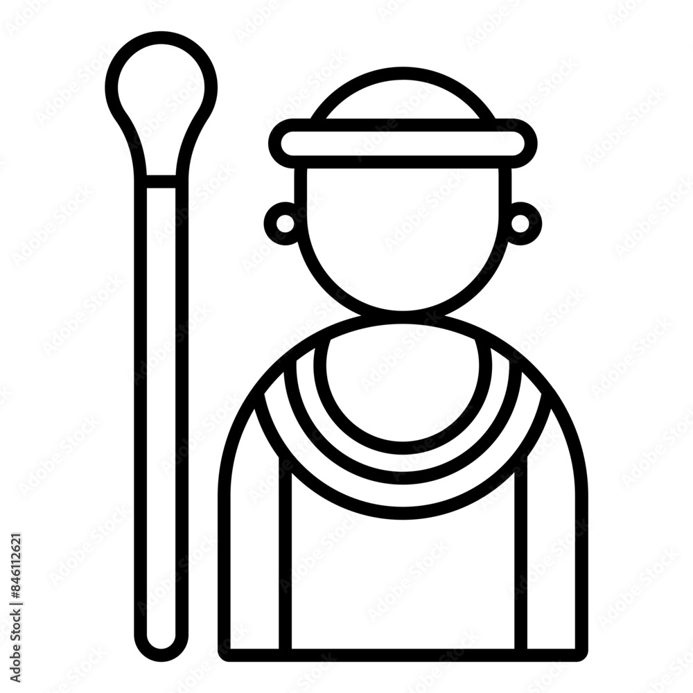 Massai People icon. outline icon Massai People icon. outline icon