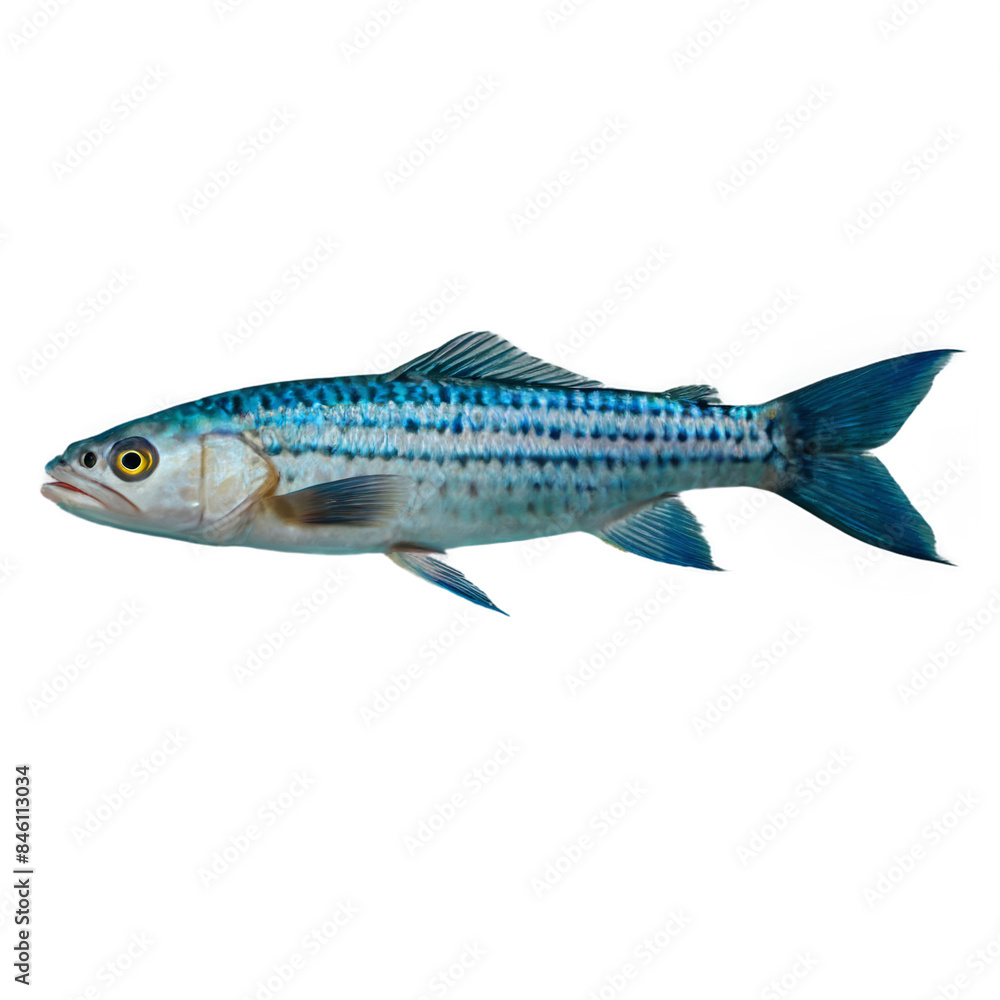 Obraz premium Blue Fish Isolated on Transparent Background