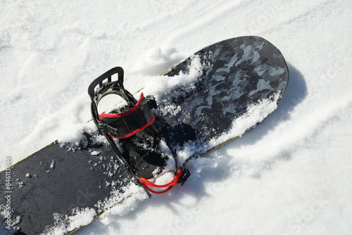 Modern snowboard at ski resort