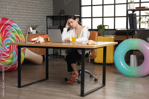 Disappointed female office ...