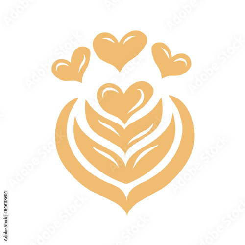Coffee latte art icon