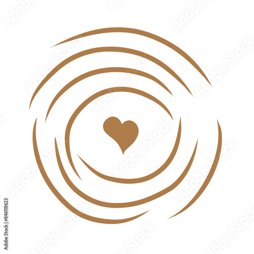 Coffee latte art icon