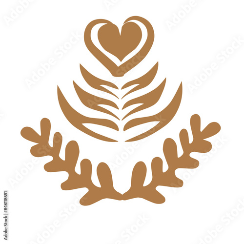 Coffee latte art icon