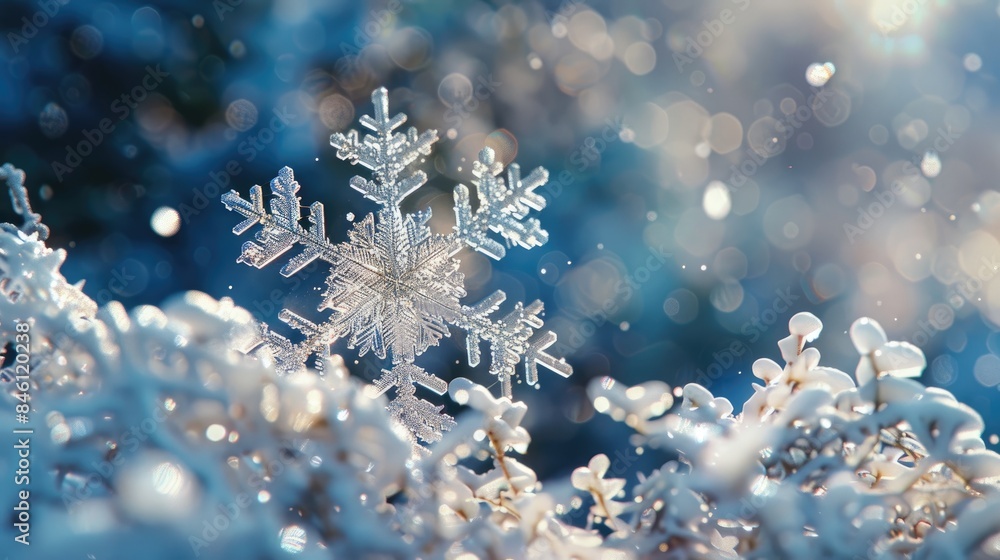 Winter holiday snow crystal Winter holiday snow crystal