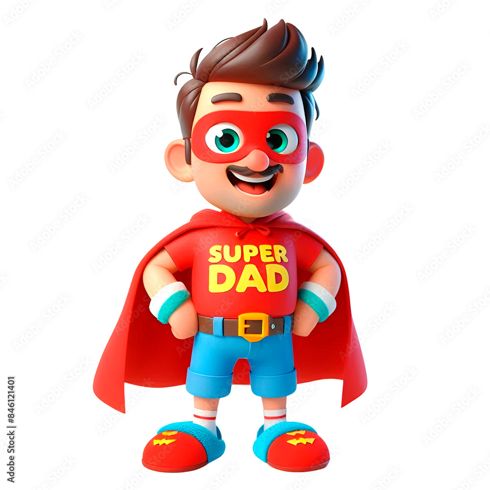 3D Rendering Character Super Hero Father's Day 3D Rendering Character Super Hero Father's Day