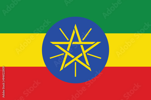 Ethiopia flag. Ethiopian country national flag banner.