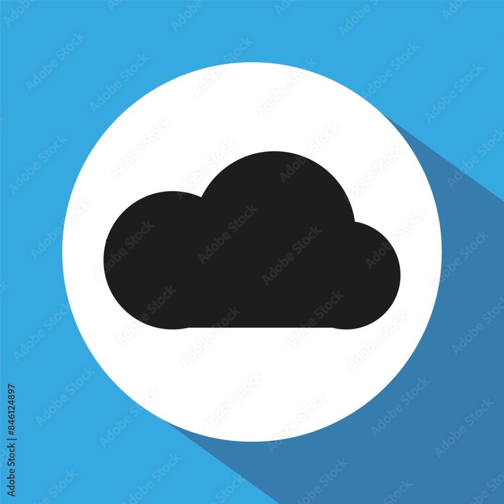 Cloud icon vector. Blue background design. Weather symbol graphic. Simple illustration. Cloud icon vector. Blue background design. Weather symbol graphic. Simple illustration.