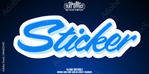 Retro editable text effect, customizable sticker and vintage 3d font style