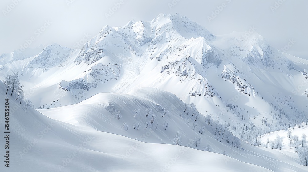 Fototapeta premium Serene Snowy Landscape for Winter Festivals 