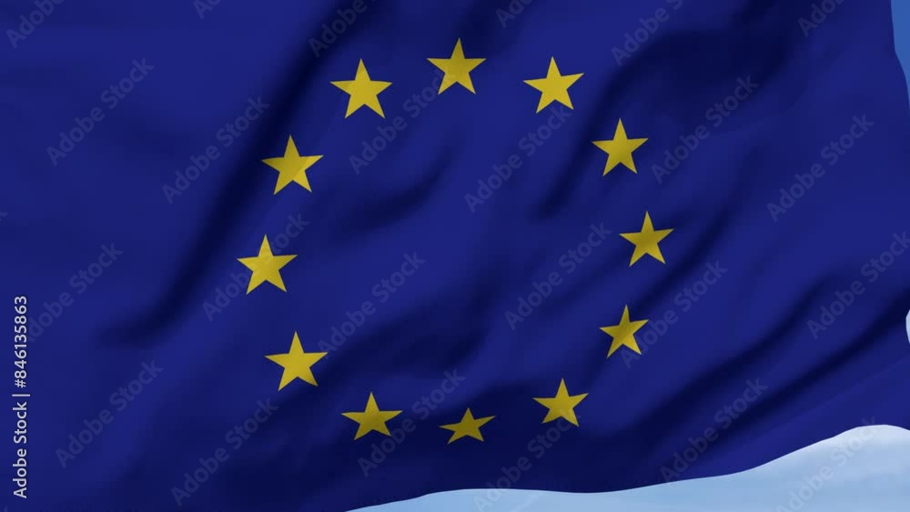 European Union Flag Waving Zoom in European Union Flag Waving Zoom in