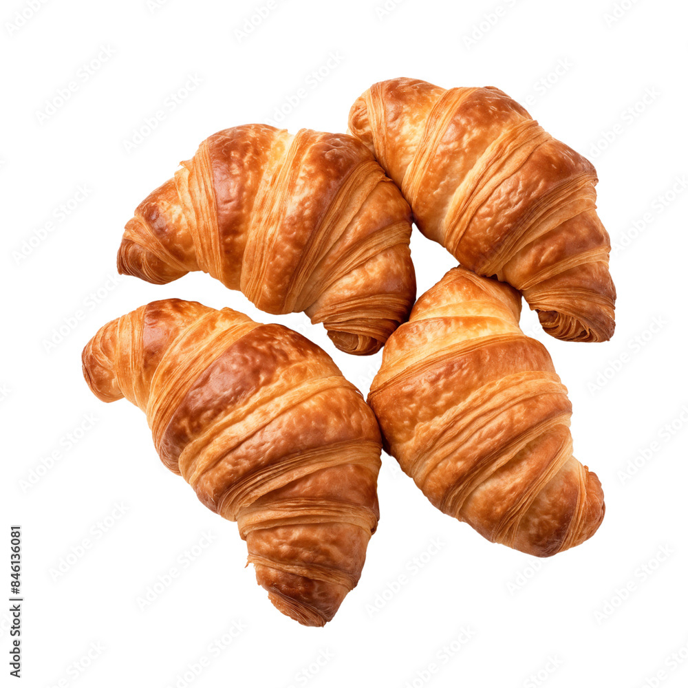 Fresh croissants isolated on white background Fresh croissants isolated on white background