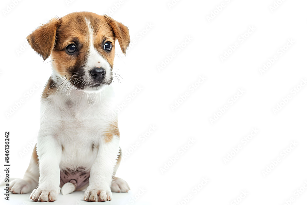 Cute Dog, in conner of solid isolated white background with empty space.
Charm of Puppies in Empty Spaces Cute Dog, in conner of solid isolated white background with empty space.
Charm of Puppies in Empty Spaces