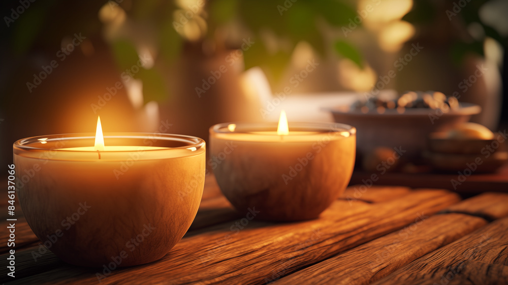 Scented candles emit a scent when burning, creating a warm atmosphere Scented candles emit a scent when burning, creating a warm atmosphere