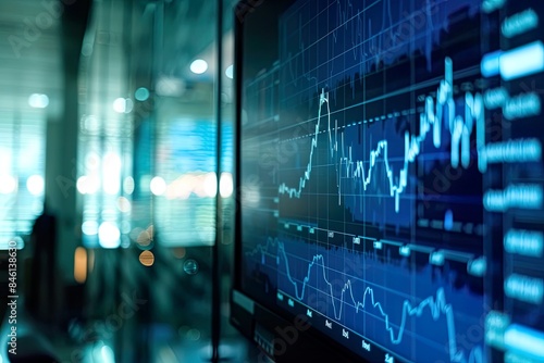 Financial Analyst Examining Market Data on Screen