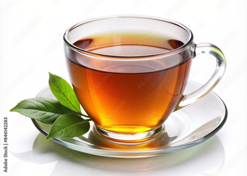 Exquisite Tea Set Isolated on White Background Exquisite Tea Set Isolated on White Background