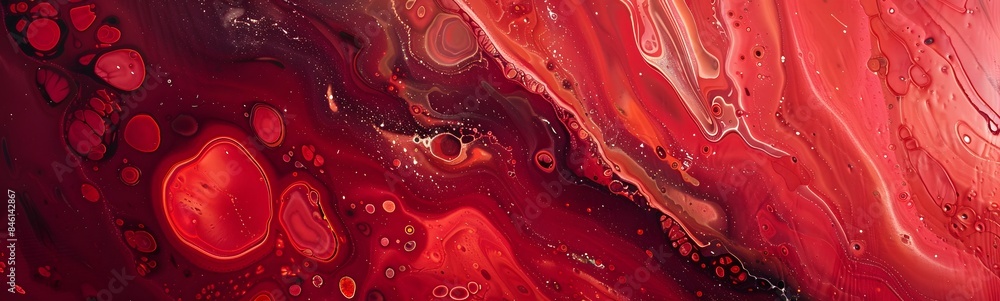 Abstract red paint background. Color gradient texture. Liquid mix fluid blend surface. Acrylic marble effect layer technique Abstract red paint background. Color gradient texture. Liquid mix fluid blend surface. Acrylic marble effect layer technique