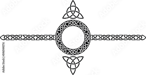 Celtic Pattern Circle Header with Triquetras