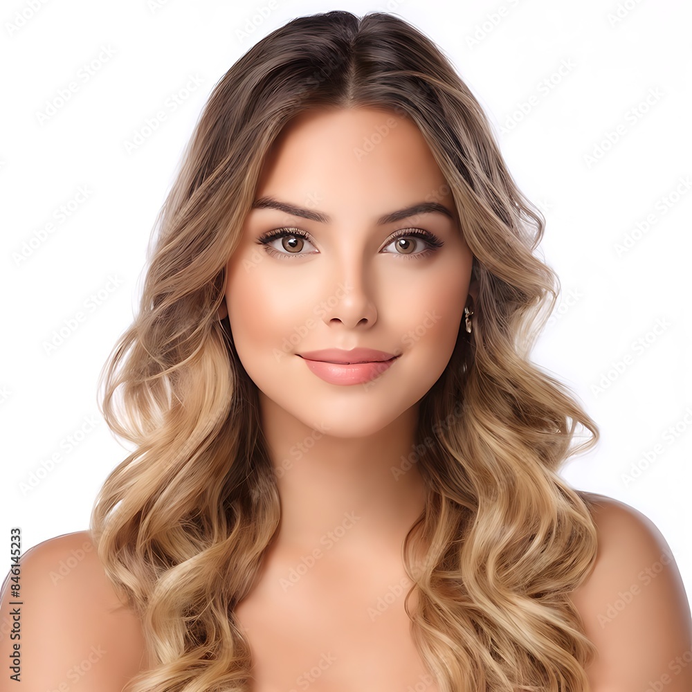 Portrait of a Beautiful Young Woman with Pristine Skin, Highlighting Face Care, Cosmetology, and Spa Portrait of a Beautiful Young Woman with Pristine Skin, Highlighting Face Care, Cosmetology, and Spa
